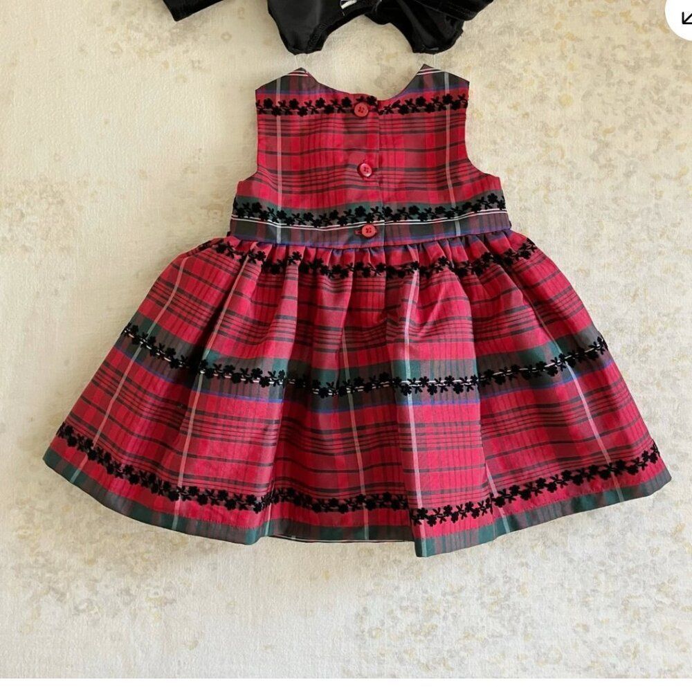 Pippa And Julie Red Plaid And Velvet 2-Piece Holiday Party Dress Nwt Size 18 M — image 3 of 8